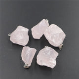 Yellow Crystal Pendant Natural Stone Ore Necklace 10 Pieces