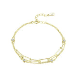 Yellow Chain Bracelet 925 Solid Silver SONA Diamond Tennis Bracelet