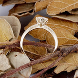 Yellow 1 Ct CZ Ring Set Tibetan Silver Engagement Anillos