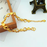 Yellow Heart Charm Bracelet & Bangles Wristband Pulseira Femme