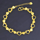 Yellow Heart Charm Bracelet & Bangles Wristband Pulseira Femme