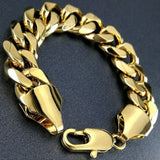 Yellow Noble Mens Bracelet Chain Gift Jewelry