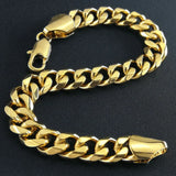 Yellow Noble Mens Bracelet Chain Gift Jewelry