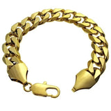 Yellow Noble Mens Bracelet Chain Gift Jewelry