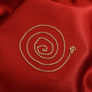 18K Yellow Necklace for Women Wedding Chain Jewelry