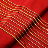 18K Yellow Necklace for Women Wedding Chain Jewelry