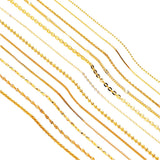 18K Yellow Necklace for Women Wedding Chain Jewelry