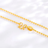 18K Yellow Necklace for Women Wedding Chain Jewelry