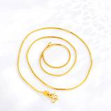 18K Yellow Necklace for Women Wedding Chain Jewelry
