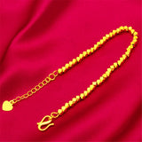 Women's Yellow Plated Charm Bracelet Geometric Chain Bangle