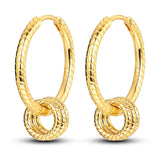 Yellow Starlight Hoop Earrings 925 Silver Women Earring