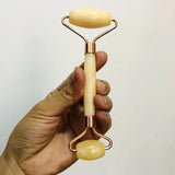 Yellow Honey Jade Face Roller, Crystal Facial Roller