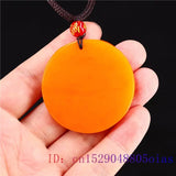 Yellow Jade Dragon Pendant Chinese Charm Necklace Amulet Jewellery