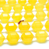 Yellow Jade Faceted Double Terminated Point Loose Beads Gemstone