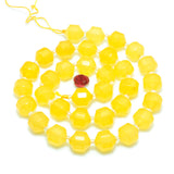 Yellow Jade Faceted Double Terminated Point Loose Beads Gemstone