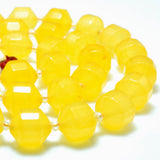Yellow Jade Faceted Double Terminated Point Loose Beads Gemstone