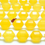 Yellow Jade Faceted Double Terminated Point Loose Beads Gemstone