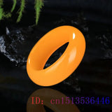 Yellow Jade Ring Jewelry Chinese Jadeite Charm Hetian Crafts Natural Woman Amule