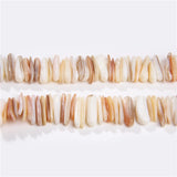 Yellow Mother of Pearl Long Teeth Shell Beads for Jewelry Making