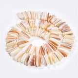 Yellow Mother of Pearl Long Teeth Shell Beads for Jewelry Making
