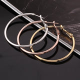 Round Loop Large Circle Hoop Earrings For Women Girls Jewelry Gift