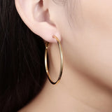 Round Loop Large Circle Hoop Earrings For Women Girls Jewelry Gift