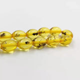 Yellow Real Insect Tasbih Islam Rosary Muslim Golden Bracelet Prayer Beads