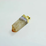 Yellow Rectangle Stone Column Druzy Pendant