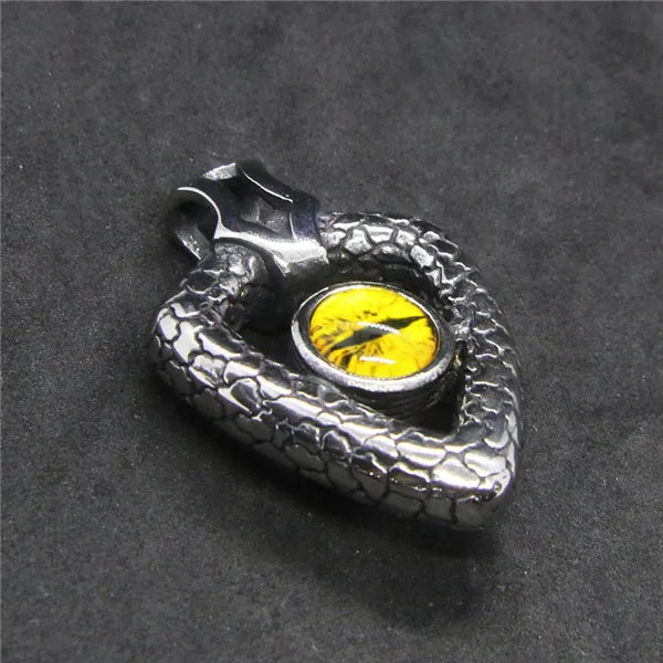 Yellow & Red Eyeball Pendant Stainless Steel Pendant