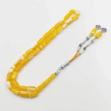 Yellow Resin Tasbih Muslim 33 Prayer Beads Islamic Bracelet Arabic Jewelry