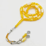 Yellow Resin Tasbih Muslim 33 Prayer Beads Islamic Bracelet Arabic Jewelry