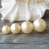 Yellow Round Sea Shell Beads for Jewelry DIY
