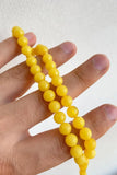 Yellow Sphere Cut Original Amber Rosary with Kazaz Tassels