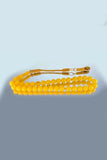 Yellow Sphere Cut Original Amber Rosary with Kazaz Tassels