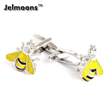 Yellow Style Bee cufflinks Animals Unique cuff link