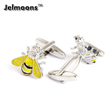 Yellow Style Bee cufflinks Animals Unique cuff link