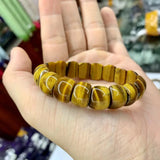 Tiger Eye Beads Bracelet Natural Gemstone Bangle Jewelry