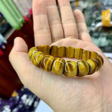Tiger Eye Beads Bracelet Natural Gemstone Bangle Jewelry