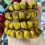 Tiger Eye Beads Bracelet Natural Gemstone Bangle Jewelry