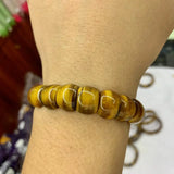 Tiger Eye Beads Bracelet Natural Gemstone Bangle Jewelry