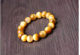 Yellow Tiger Eye Bracelets Buddha Bangles Rope Chain Natural Stone Bracelets