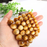 Yellow Tiger Eye Bracelets Buddha Bangles Rope Chain Natural Stone Bracelets