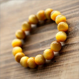 Yellow Tiger Eye Bracelets Buddha Bangles Rope Chain Natural Stone Bracelets