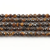 Yellow Tiger Eye Natural Stone Waist Beads Round Loose Beads 15''