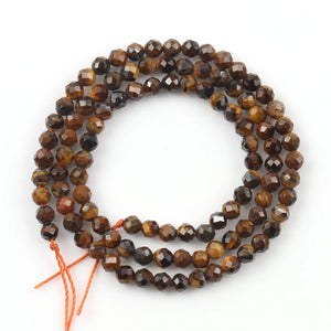 Yellow Tiger Eye Natural Stone Waist Beads Round Loose Beads 15''