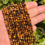 Yellow Tiger Eye Natural Stone Waist Beads Round Loose Beads 15''