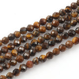 Yellow Tiger Eye Natural Stone Waist Beads Round Loose Beads 15''