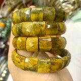 Yellow Tiger Eye Stone Bracelet - Natural Gemstone Bangle
