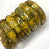 Yellow Tiger Eye Stone Bracelet - Natural Gemstone Bangle