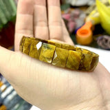 Yellow Tiger Eye Stone Beads Bracelet Natural Gemstone Jewelry